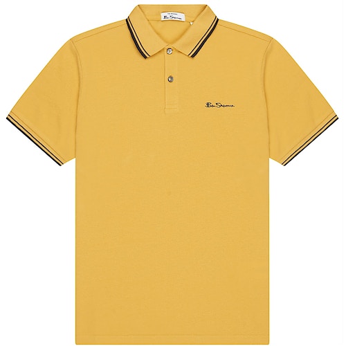 Ben Sherman Signature Pique Polo Shirt Yellow