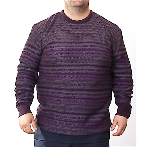 Cotton Valley Purple Pattern Knitted Sweater