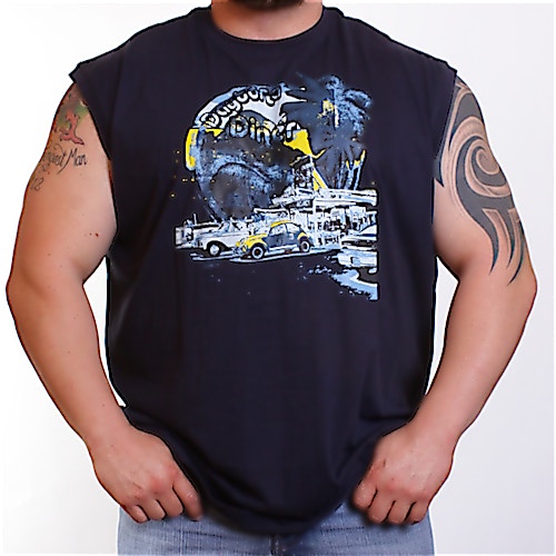 Metaphor Navy Daytona Sleeveless T-Shirt
