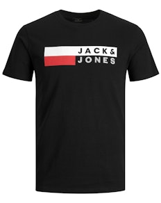 T-Shirt mit Jack & Jones Logo Schwarz