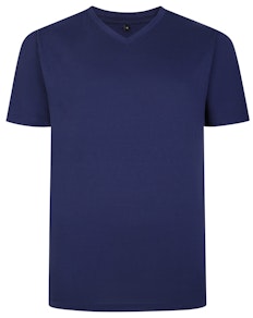 Bigdude Plain V-Neck T-Shirt Navy