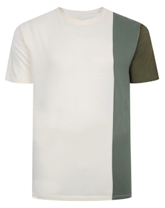Bigdude Vertical Colour Block T-Shirt Creme