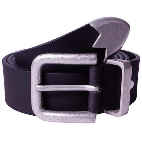 Chuck Metal Tipped Leather Belt Black BigDude