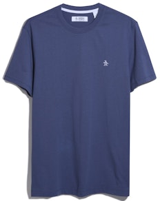 Original Penguin S/S Embroidered Logo T-Shirt Blue Indigo