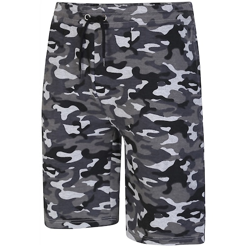 Bigdude Camouflage Print Jogger Shorts Charcoal