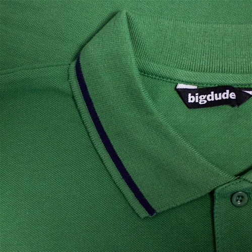 Bigdude Long Sleeve Polo Shirt Charcoal Marl