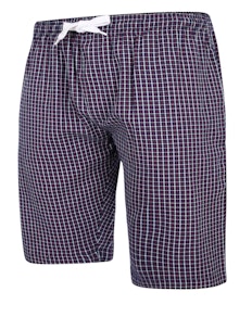 Bigdude Karierte Pyjama Lounge Shorts Marineblau