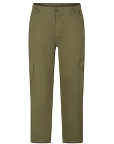 Bigdude Elasticated Waist Cargo Trousers Dark Khaki