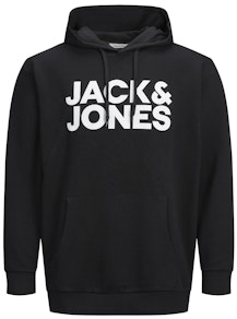 Jack & Jones Large Print Logo Hoody Black