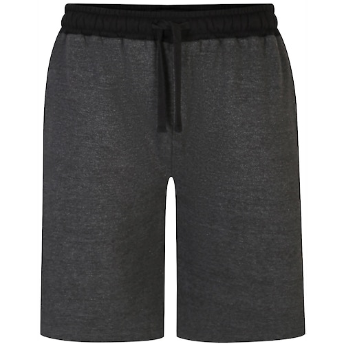 Bigdude Contrast Sweat Shorts Charcoal Marl