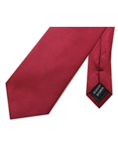 Extra langer Micro-Gitter-Krawatte von Knightsbridge, Rot