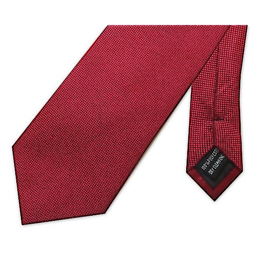 Extra langer Micro-Gitter-Krawatte von Knightsbridge, Rot