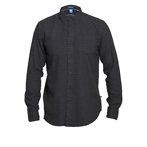 D555 Jared Long Sleeve Check Shirt Black/Petrol