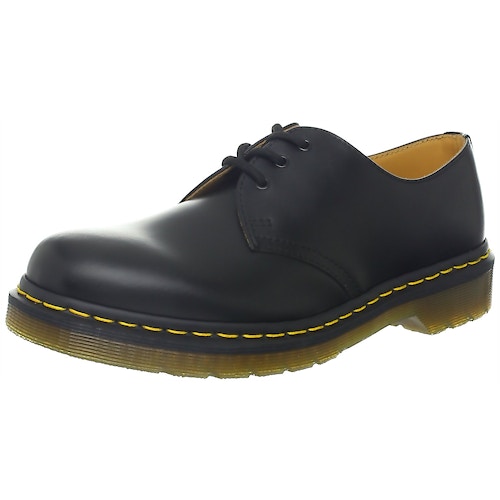 Dr Martens Black Smooth Lace Up Shoes