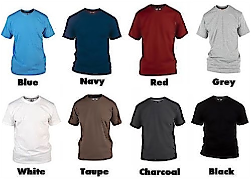 Duke Premium Combed Cotton T-Shirts - Various Colours