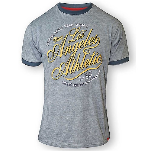 D555 Irvin ' Los Angeles Athletic' Print T-Shirt - Grey