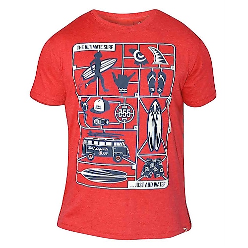 D555 Jaron 'Ultimate Surf' Print T-Shirt - Red