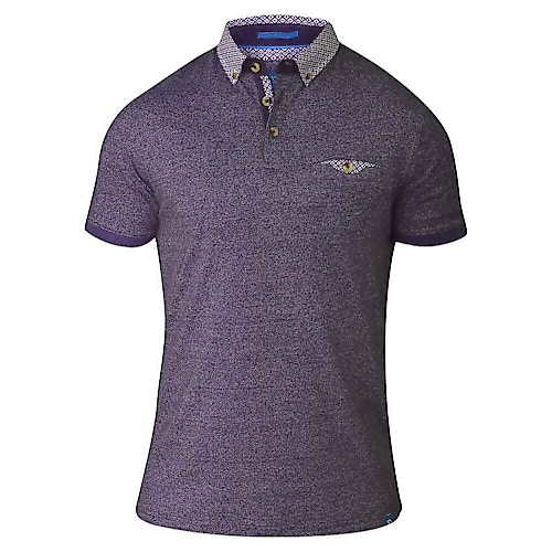 D555 Diego Short Sleeved Polo Shirt - Purple