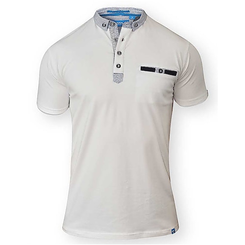 D555 Hayden Short Sleeved Polo Shirt - White