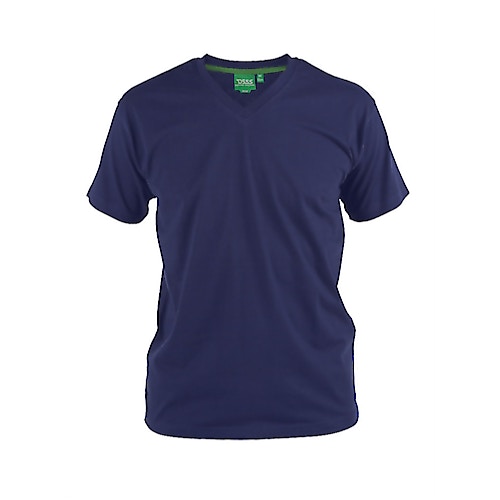 D555 Premium V-Ausschnitt T-Shirt Dunkelblau