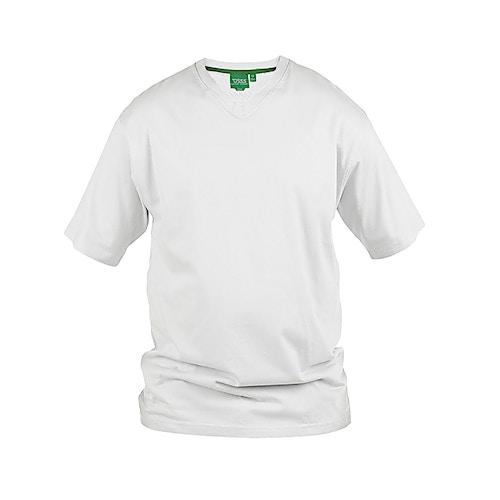 D555 Premium V -Neck T-Shirt White
