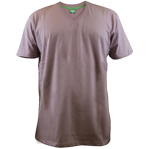 D555 Premium V-Neck T-Shirt helles Weinrot 