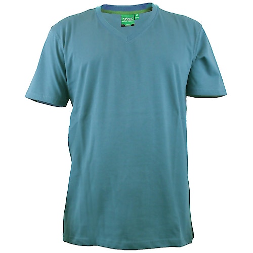 D555 Premium V-Ausschnitt T-Shirt Türkis