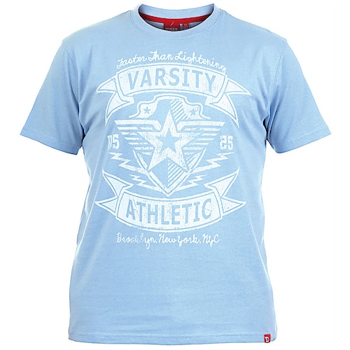 D555 Blue Varsity Athletic T-Shirt