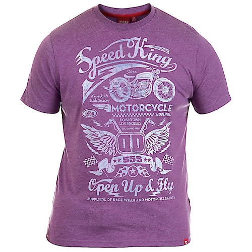 D555 Speed King Purple Marl T-Shirt