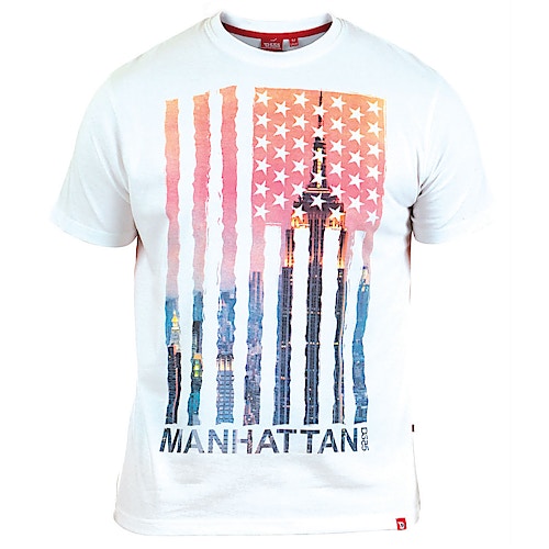 D555 Manhattan Flag White T-Shirt
