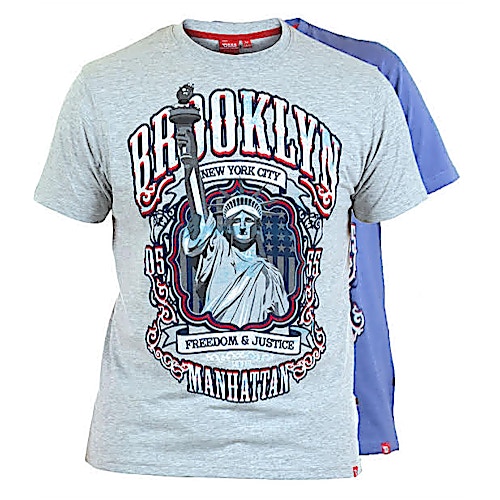 D555 Statue Of Liberty Printed T-Shirt