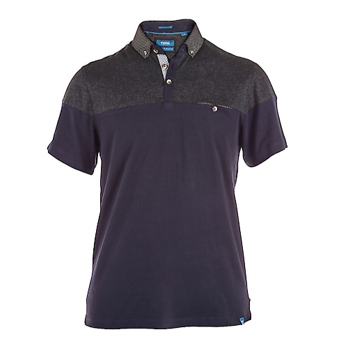 D555 Contrast Blue & Denim Polo Shirt