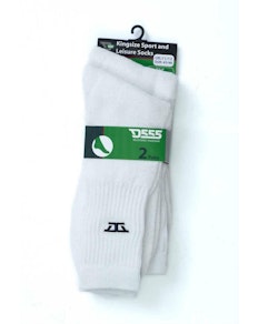 D555 Logan Sports and Leisure Socks White
