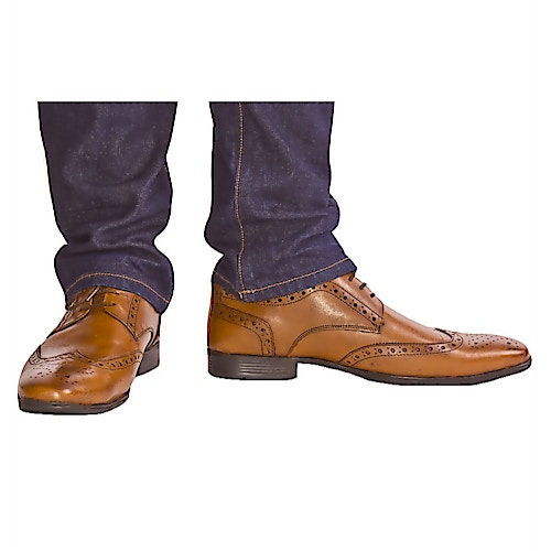 Route 21 Gibson Brogue Tan Leather Shoe
