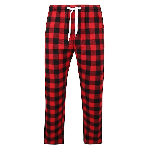 Bigdude Soft Flannel Checked Pyjama Pants Red