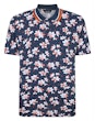 – Poloshirt mit Blumendruck, Marineblau, Tall