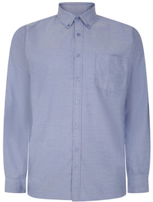 Bigdude Button Down Oxford Long Sleeve Shirt Royal Blue Tall