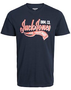 Jack & Jones – Bedrucktes T-Shirt in Marineblau