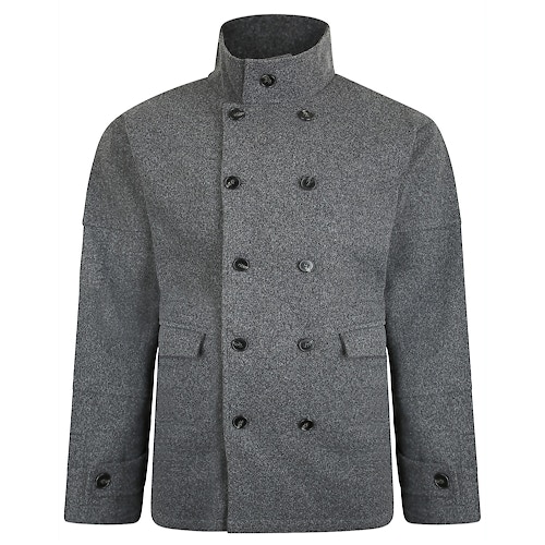 Bigdude Double Breasted Coat Grey