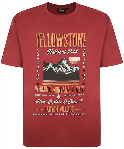 Espionage Yellowstone Print T-Shirt Rot