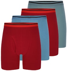 Bigdude 4 Pack Grandad Boxer Shorts Multi