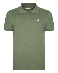 Bigdude Jersey Marl Polo Shirt Green Tall