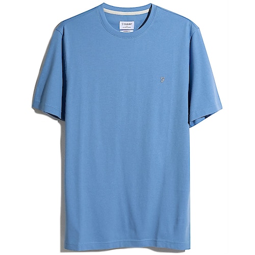 Farah Eddie Short Sleeve T-Shirt Reef Blue