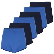 Bigdude – Slips mit hoher Taille, 6er-Pack, Marineblau/Dunkelblau