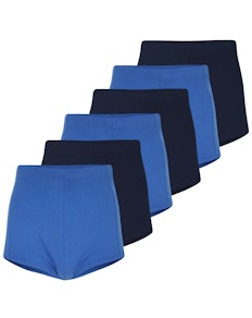 Bigdude – Slips mit hoher Taille, 6er-Pack, Marineblau/Dunkelblau