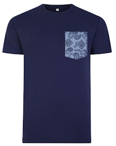 Bigdude Designer Pocket T-Shirt Navy