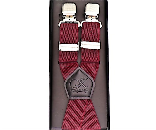 Knightsbridge Extra Long and Strong Wide Clip Braces Red