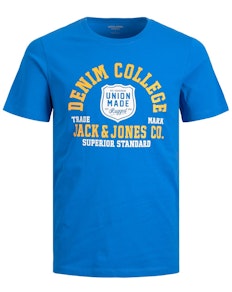 Jack & Jones Denim College T-Shirt Französisch Blau