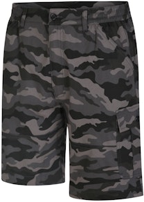 Bigdude Cargo-Camouflage-Shorts mit elastischem Bund, Anthrazit