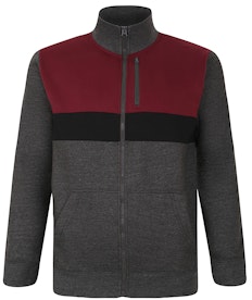 Bigdude Full Zip Colour Block Jacket Charcoal